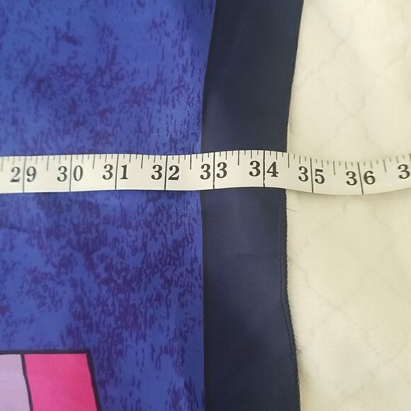 Square Picasso style Scarf Vintage 34x34" - Picture 12 of 15